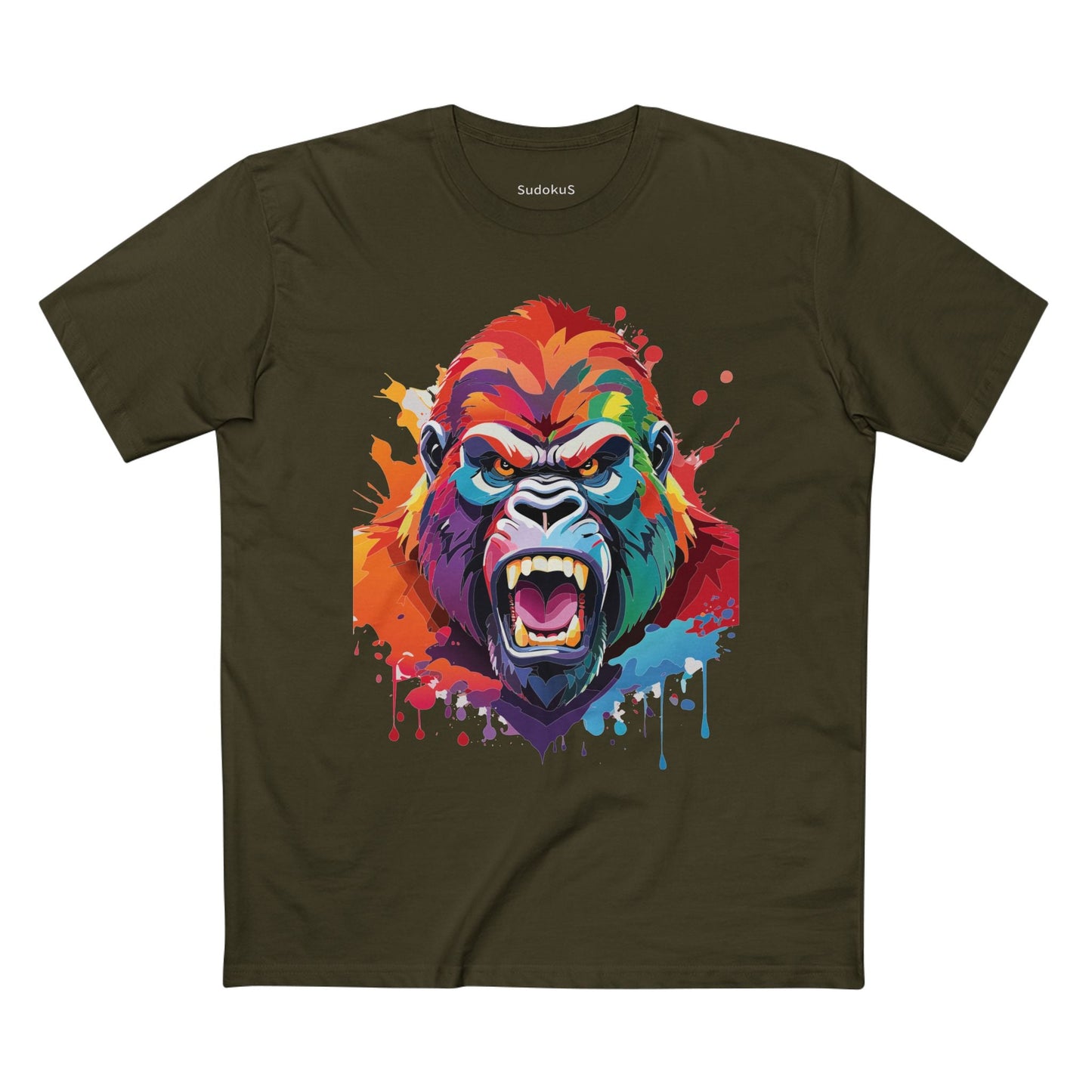Gorilla Graphic Unisex 100 Cotton Staple Tee with Animal Design Artwork 7