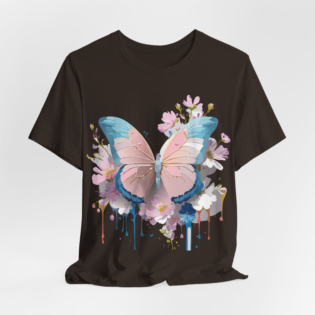 Butterfly Graphic Unisex Cotton Bella+Canvas Tee with Art Design n81