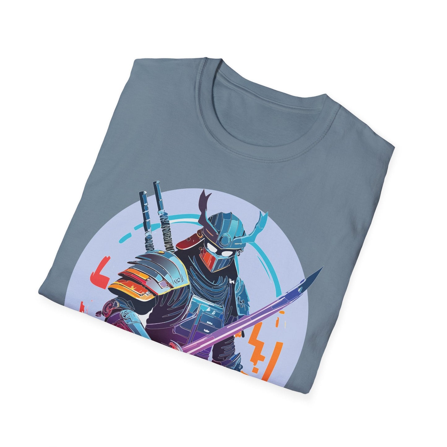 Samurai Shirt Unisex Softstyle Tee 100 Percent Ring Spun Cotton Light 4.5 Oz Graphic Gildan 64000