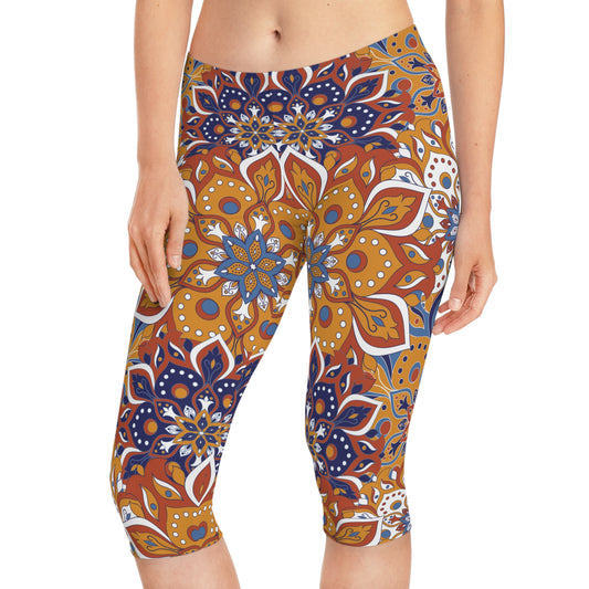 Leggings capri con estampado tradicional