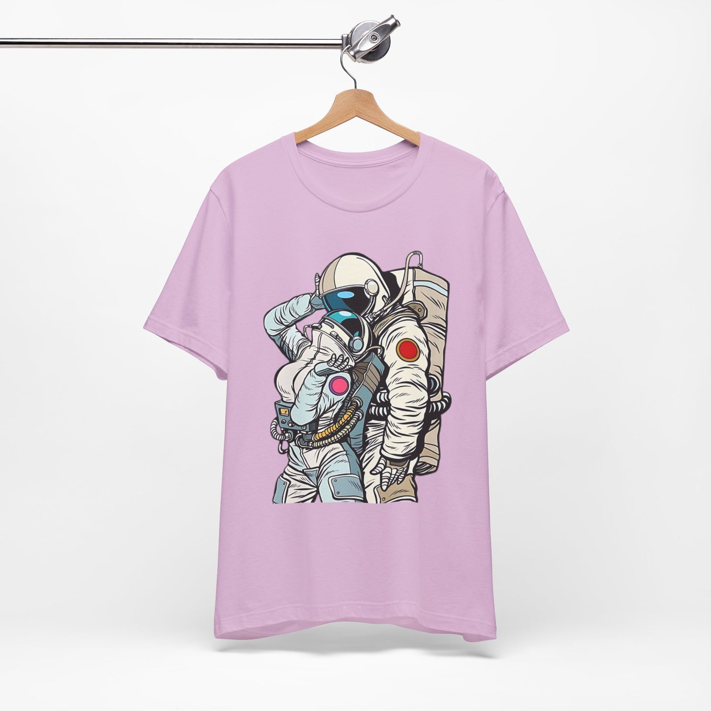 Unisex Astronaut T-shirt, Space Lovers Tee, Cosmic Top, Astronaut Graphic Tee, Cosmos Graphic T-Shirt, Love Shirt Art T-Shirt