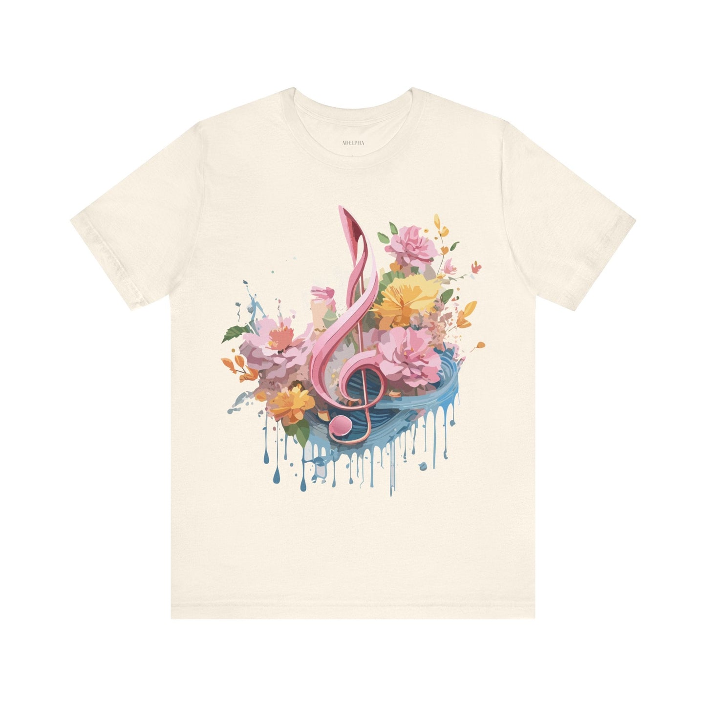 Music Graphic T Shirt Unisex Adelpha Vintage Inspired Art Design Tee Short Sleeve Premium Jersey