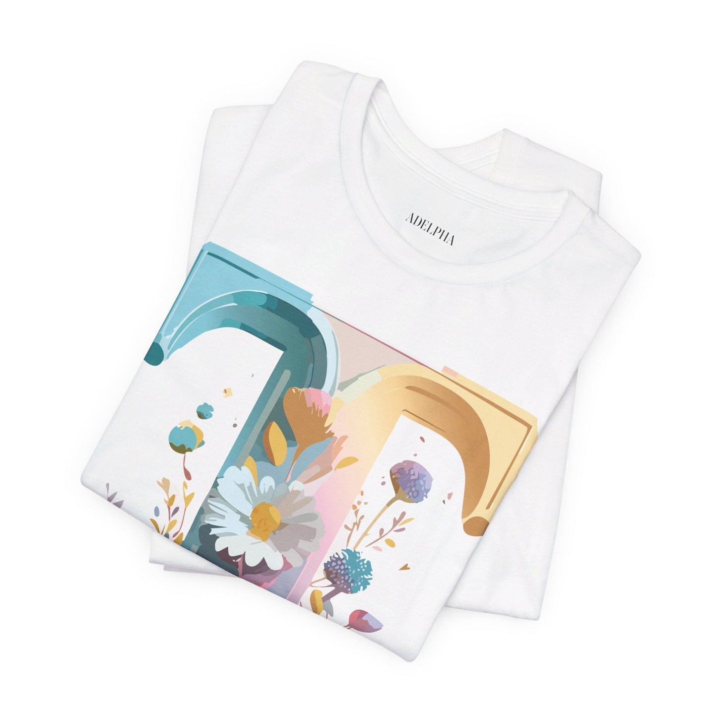 Unisex Letter T Shirt Graphic Tee With Vintage Adelpha Artwork Premium Comfort And Everyday Style