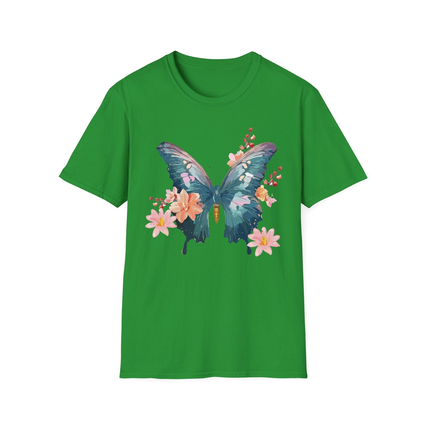 Butterfly T Shirt Unisex Gildan Softstyle 64000 100 Percent Ring Spun Cotton Monarch Tee