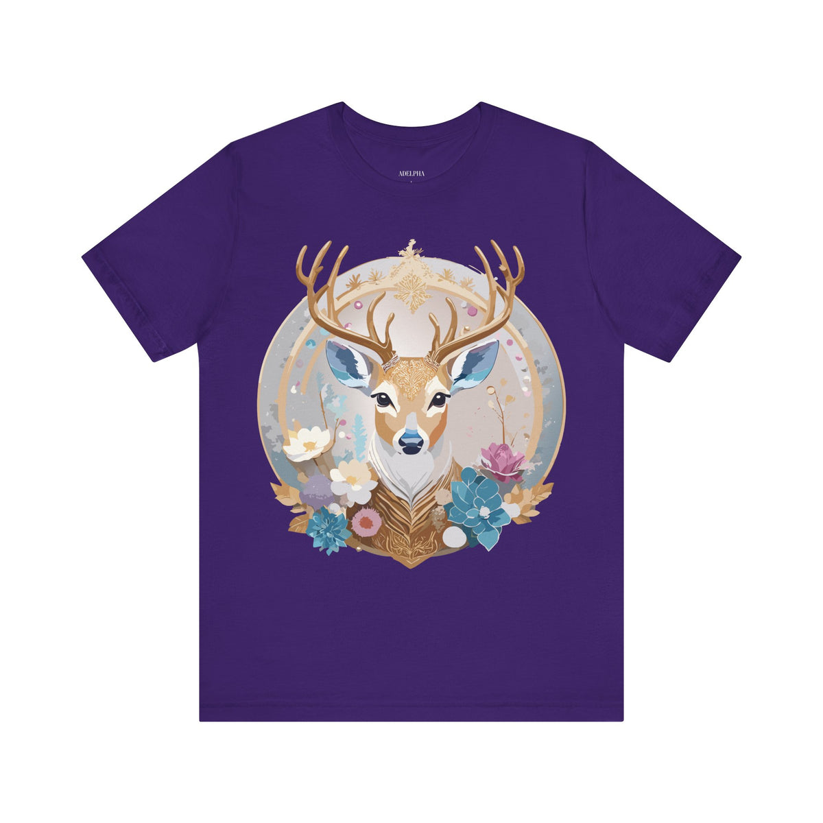 Medallion Graphic Unisex Cotton Bella+Canvas Tee with Art Design d78