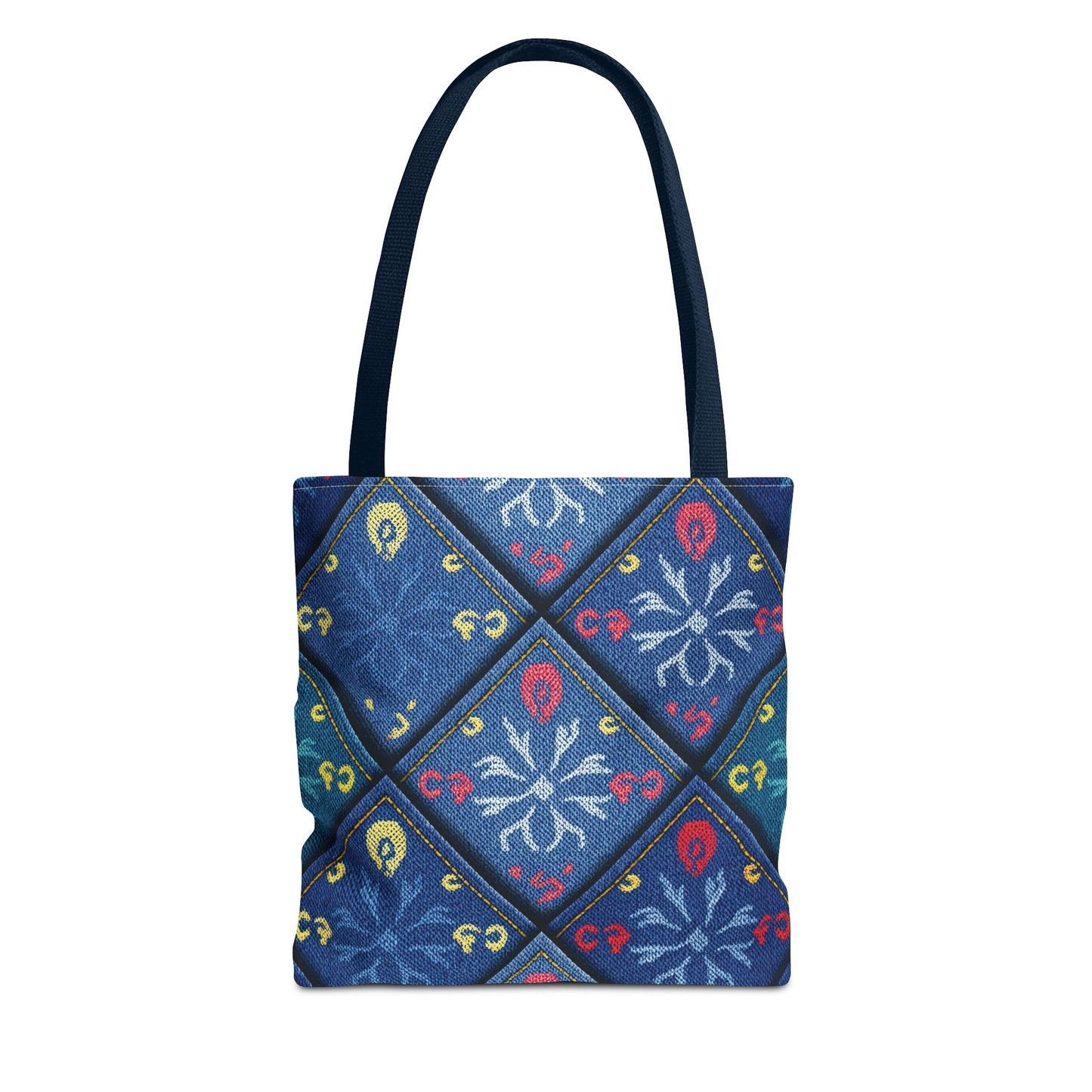 DIWALI DENIM PRINT CANVAS BAG HIGH-QUALITY 100% SPUN POLY 3 SIZES BAG-205-8