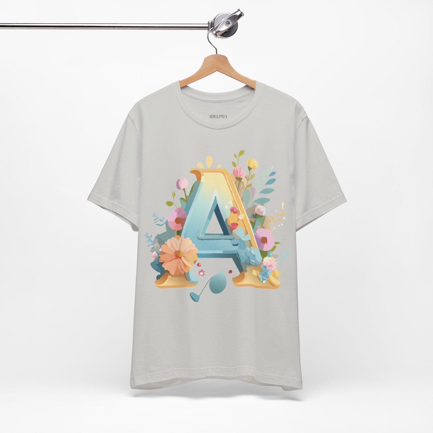 Letter A Shirt Graphic Tee Unisex Vintage Inspired Adelpha Art Jersey Short Sleeve