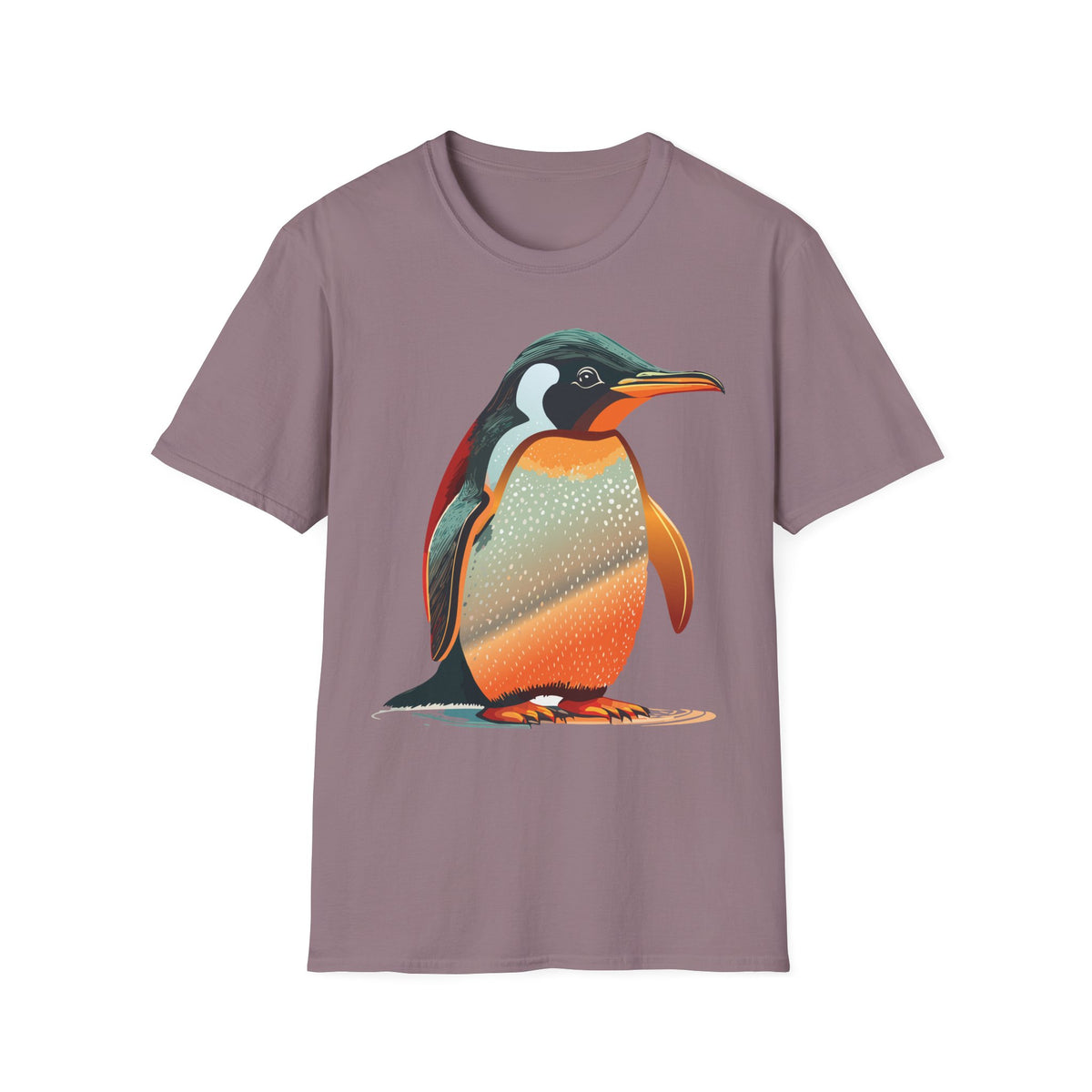 Colorful Penguin Illustration T-Shirt | Vibrant Penguin Artwork