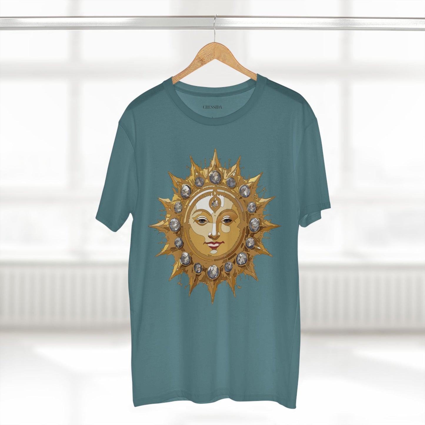 Gold Sun Graphic Unisex 100 Cotton T-Shirt with Golden Art Design 2