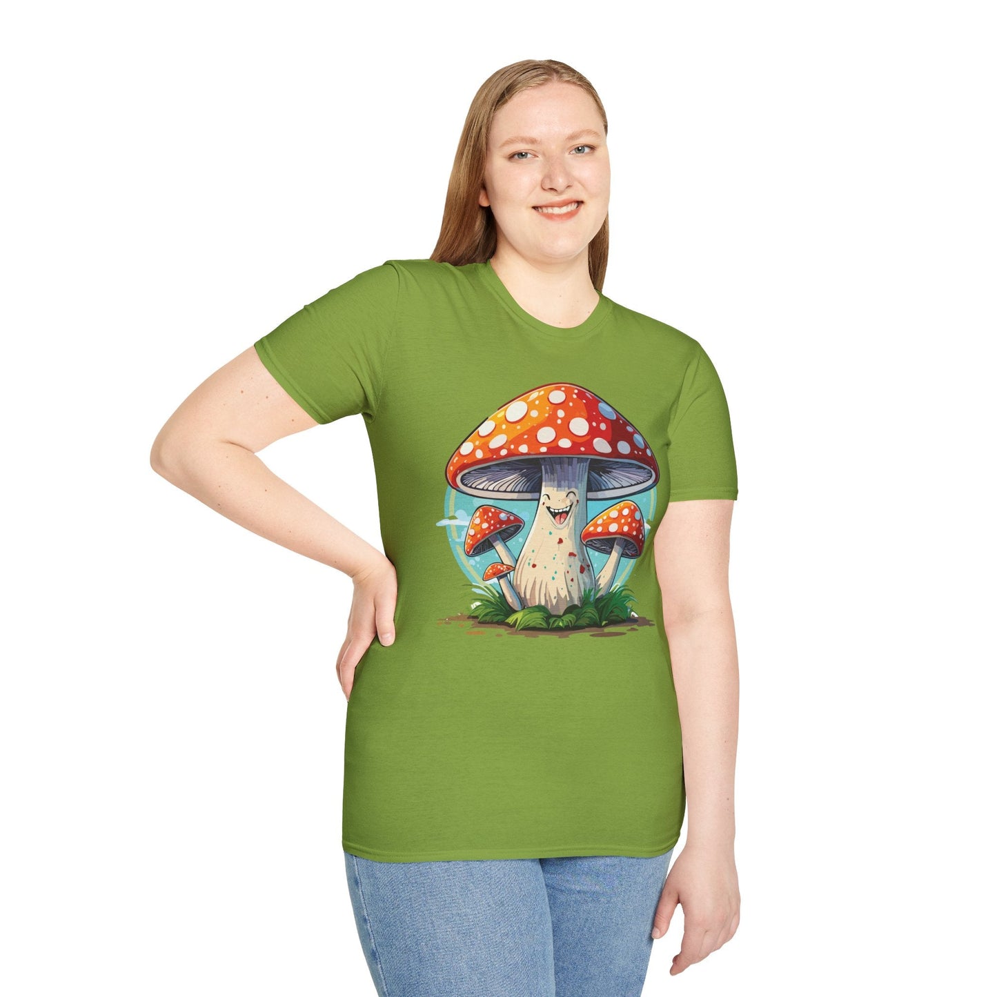 Mashroom Tee Shirt Unisex Funny Mashroom Design Softstyle Cotton Tee For Everyday Comfort