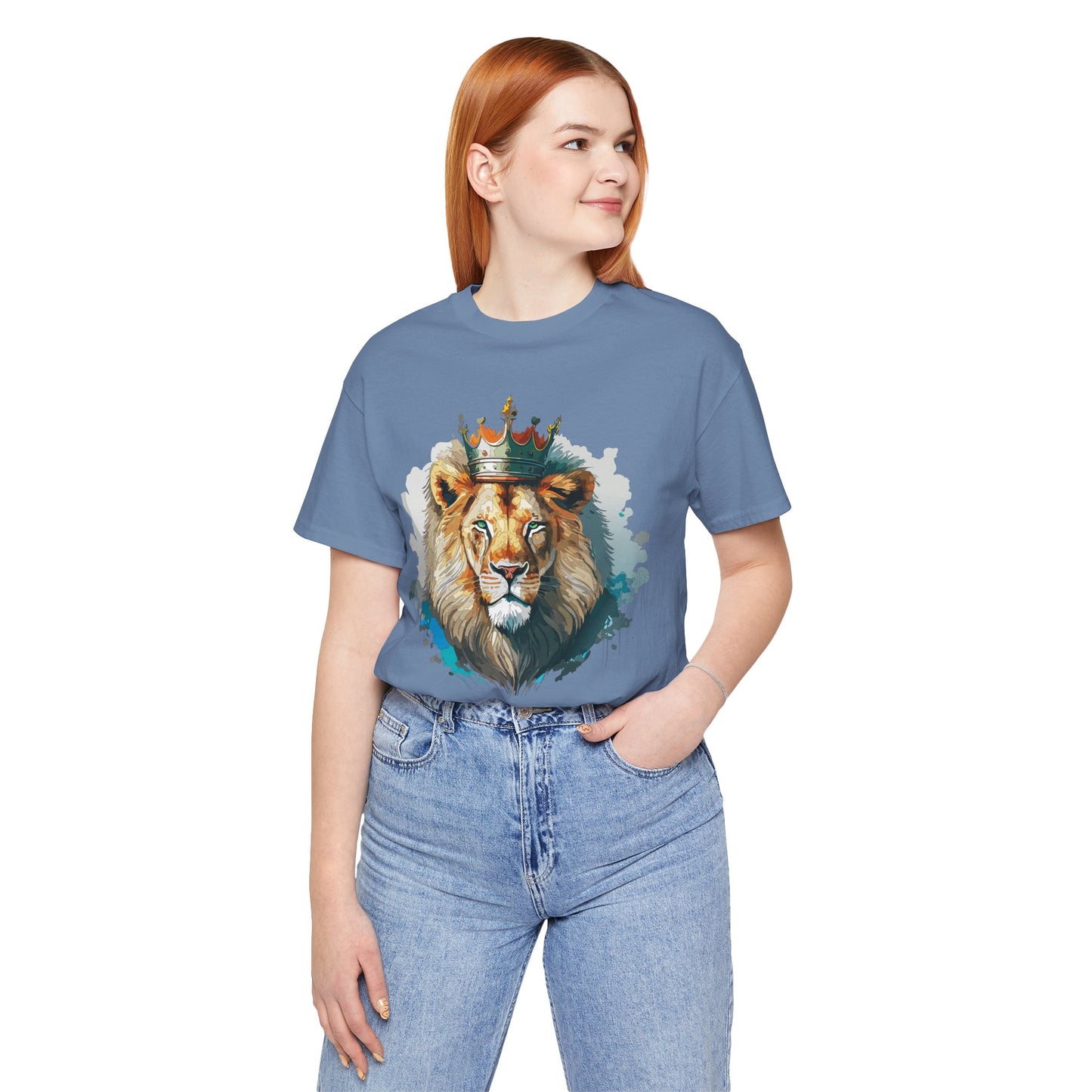 Unisex King Lion Tee, Animal Shirt, Tee Shirt with Lion, Crown T-Shirt, Animal King Tees, Crown Shirt, Safari T-Shirt 3