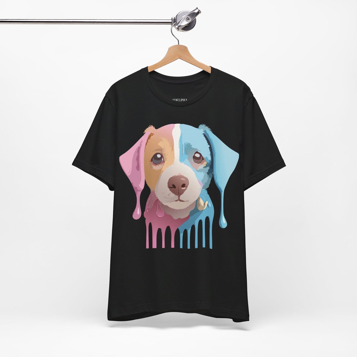 Vintage Inspired Dog Graphic Tee Unisex Jersey Short Sleeve Premium Adelpha Art Design