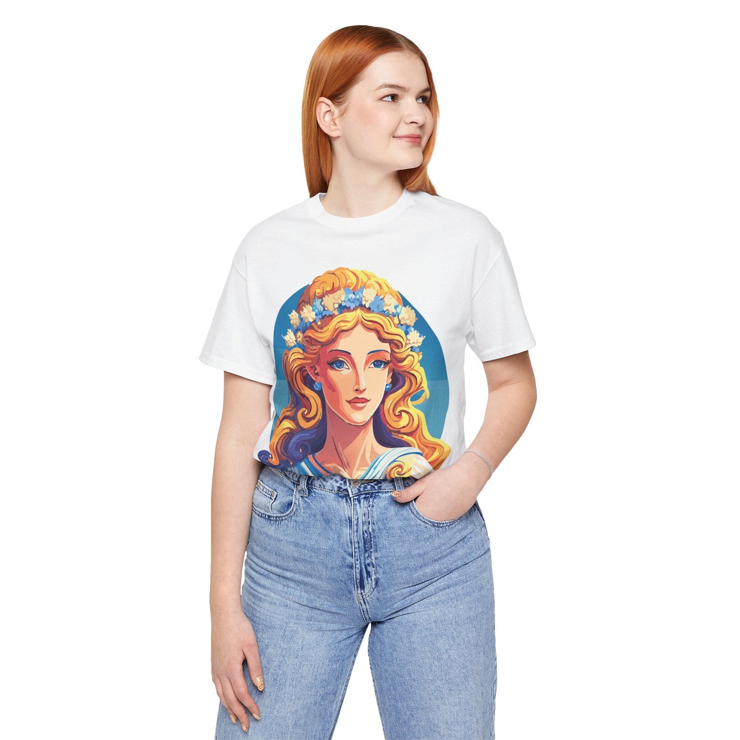 Goddess Aphrodite Unisex Graphic Cotton T Shirt with Retro2Nova Artwork Design Edition