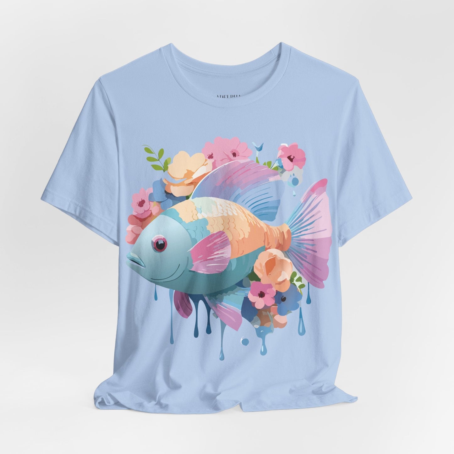 Fish Graphic Unisex 100 Cotton Vintage Artwork Tee 1
