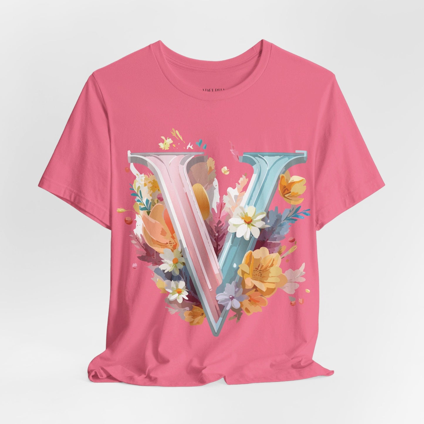 Letter V Shirt Graphic Tee Unisex Jersey Short Sleeve Adelpha Art Design Vintage Inspired