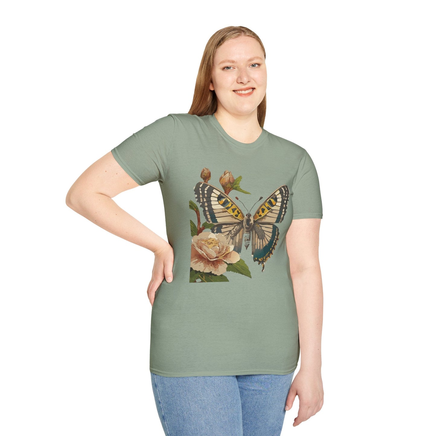Butterfly Shirt Unisex T Shirt Monarch Butterfly Gildan Softstyle 64000 Cotton Tee