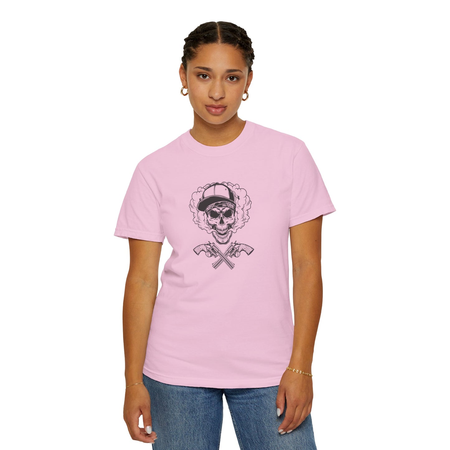 Unisex Cotton Tee Shirt with Skull