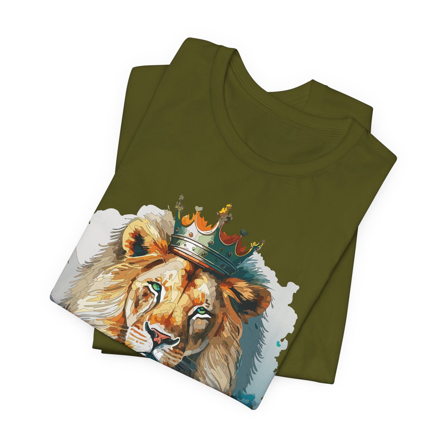 Unisex King Lion Tee, Animal Shirt, Tee Shirt with Lion, Crown T-Shirt, Animal King Tees, Crown Shirt, Safari T-Shirt 3