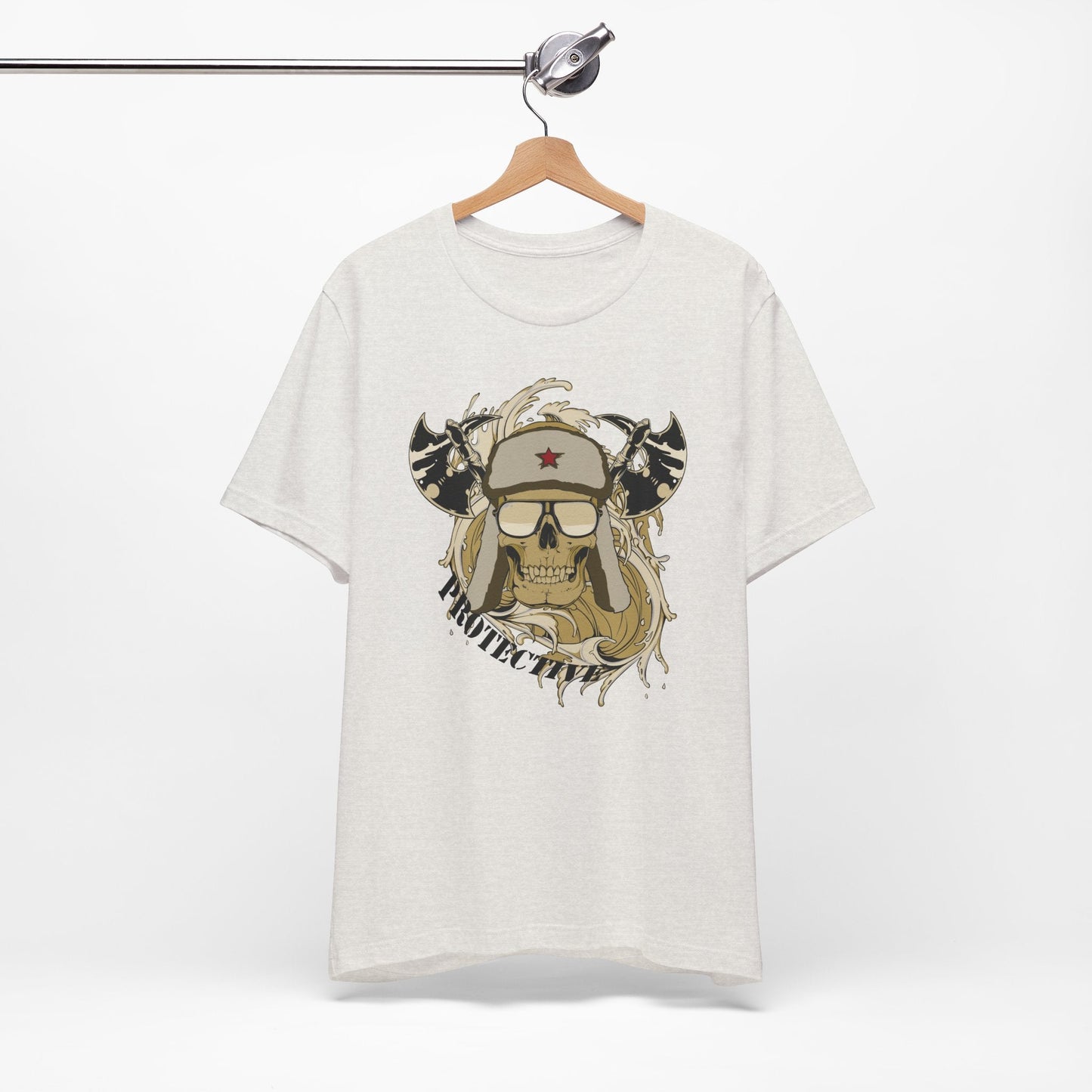 Viking Skull Graphic with Horned Helmet T-Shirt Captain Design Tee Art-41