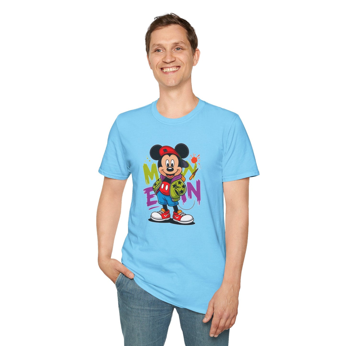 Unisex Cartoon T Shirt With Animals Animation Tee Premium Softstyle Gildan 64000
