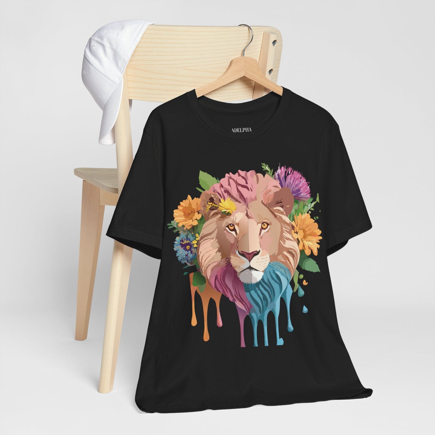 Lion Graphic Tee Unisex Jersey Short Sleeve Art Design Premium Vintage Inspired By Adelpha