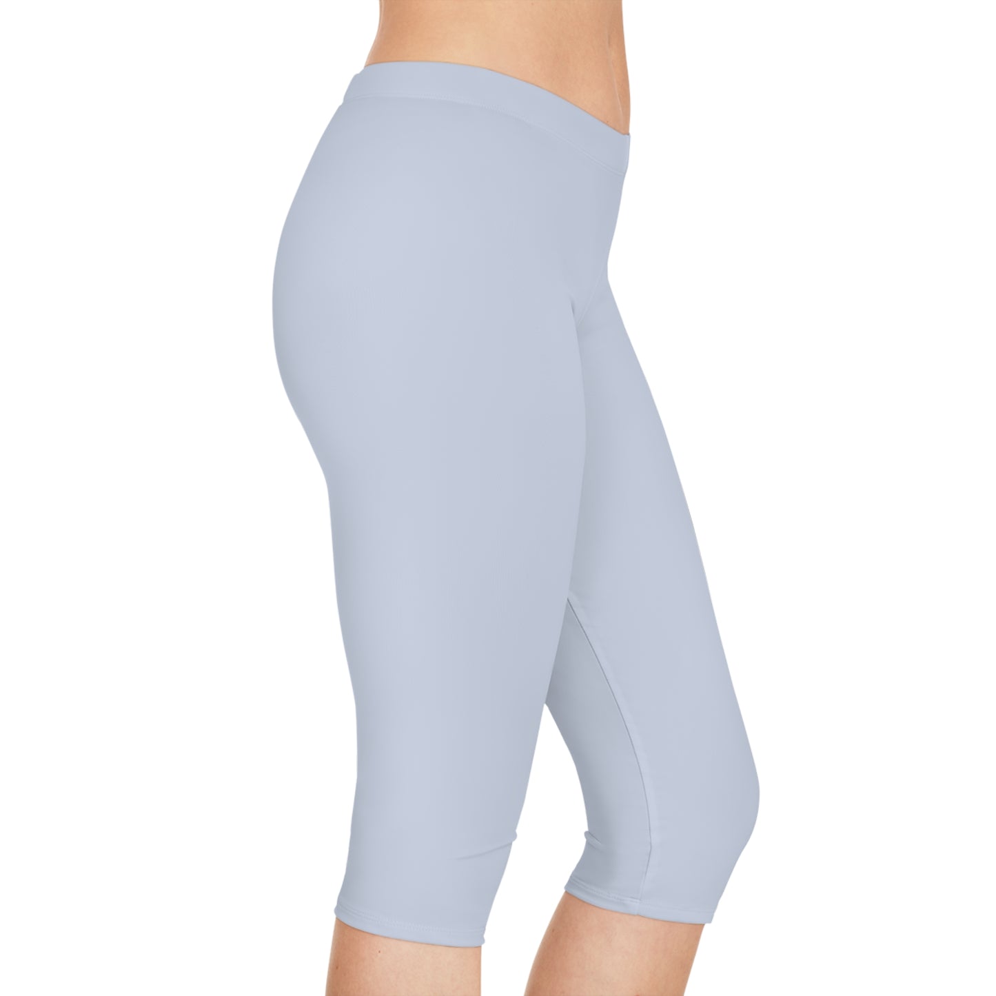 Blue Color Capri Leggings, Blue Capri Leggings 8