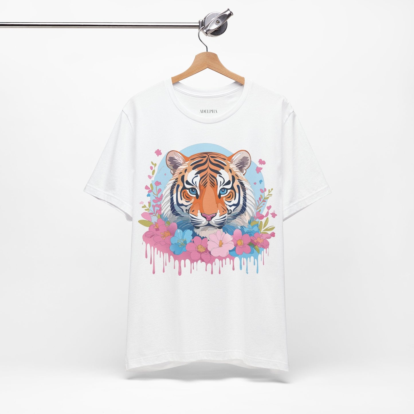 Tiger Graphic Tee by Adelpha Unisex Vintage Inspired Artwork Short Sleeve Shirt Edition