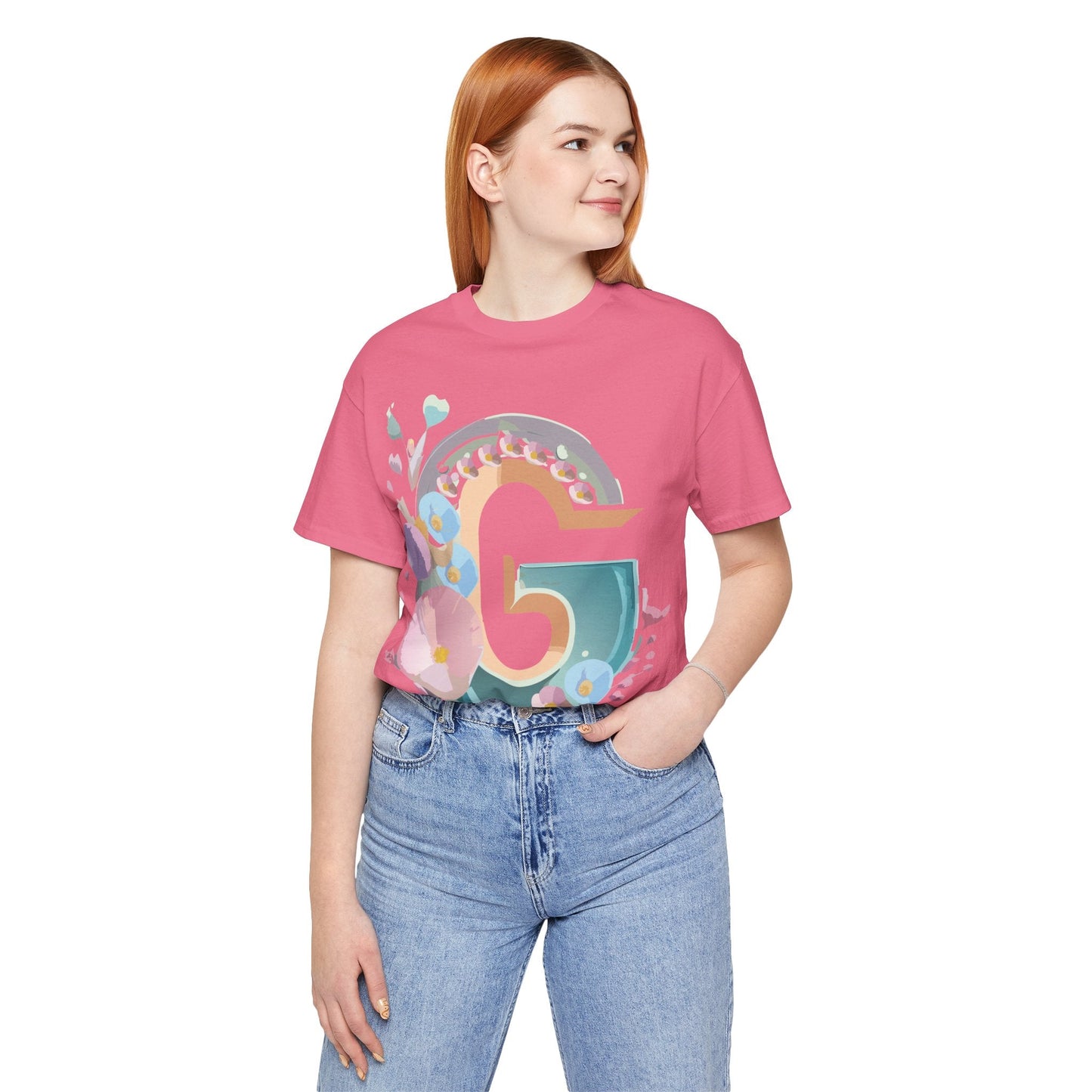 Letter G Graphic Tee Unisex Jersey Short Sleeve From Adelpha Art Design Vintage Inspired Shirt