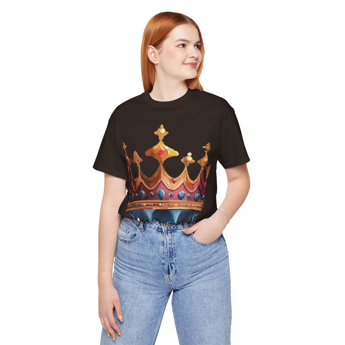 Crown Graphic Unisex Cotton Bella+Canvas Tee with Art Design n116