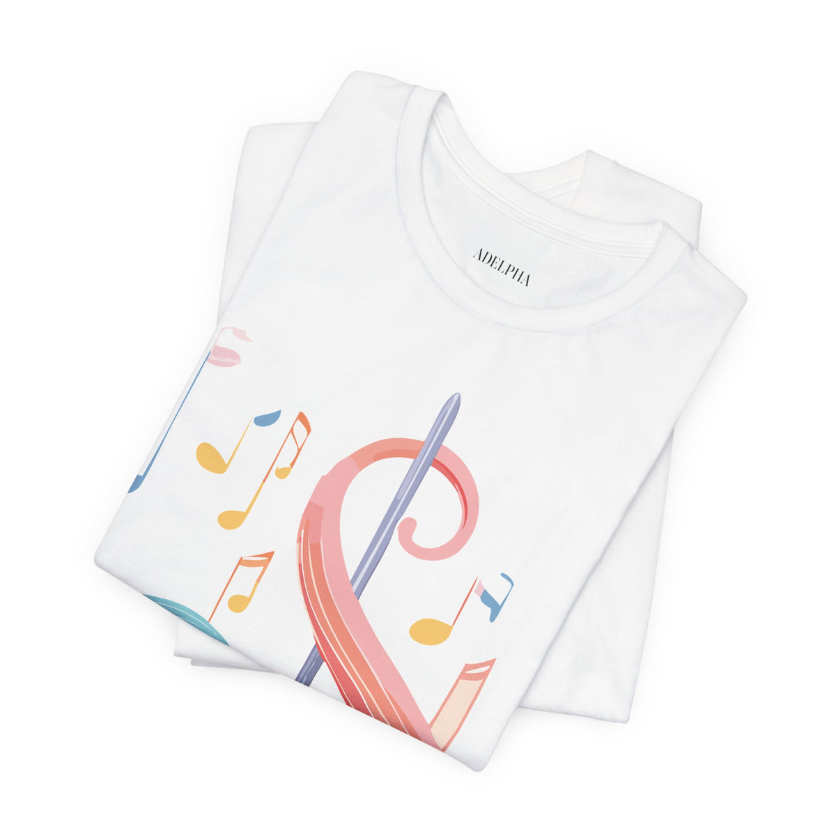 Music Graphic Unisex Cotton Bella+Canvas Tee with Art Design n181