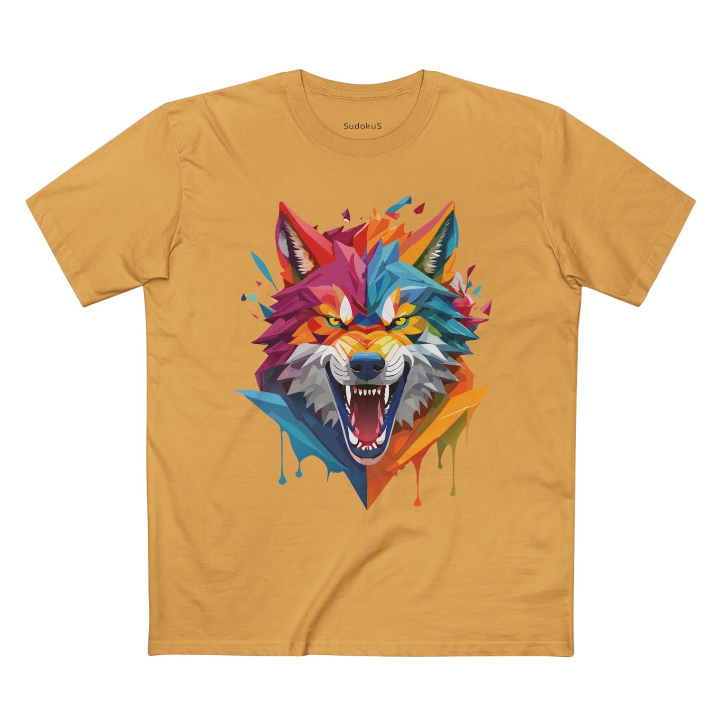 Wolf Graphic Unisex 100 Cotton Staple Tee with Animal Design Artwork 16