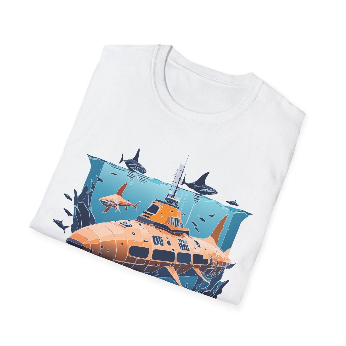 Ocean T Shirt Unisex Gildan Softstyle 64000 Ocean Theme Tee 100 Percent Cotton Fabric