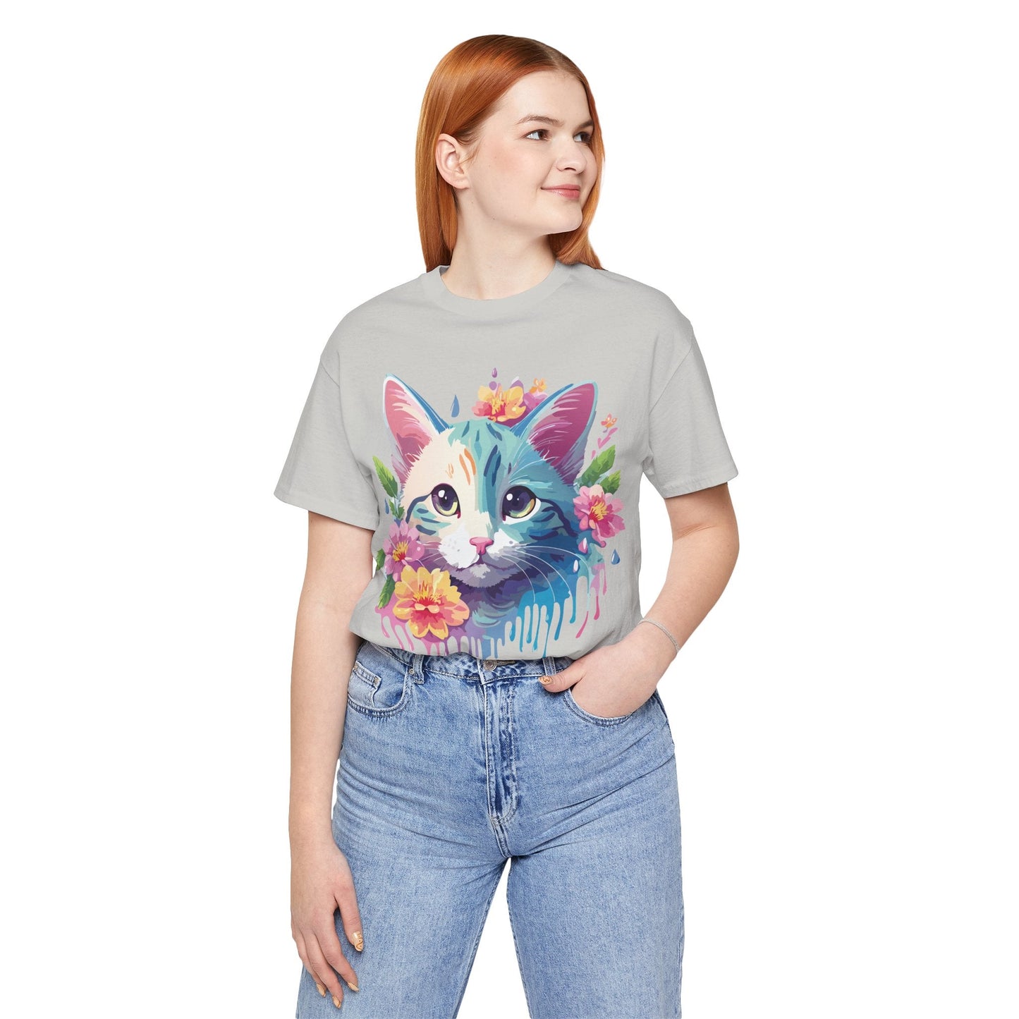 Cat Graphic Tee Unisex Shirt Adelpha Vintage Inspired Short Sleeve
