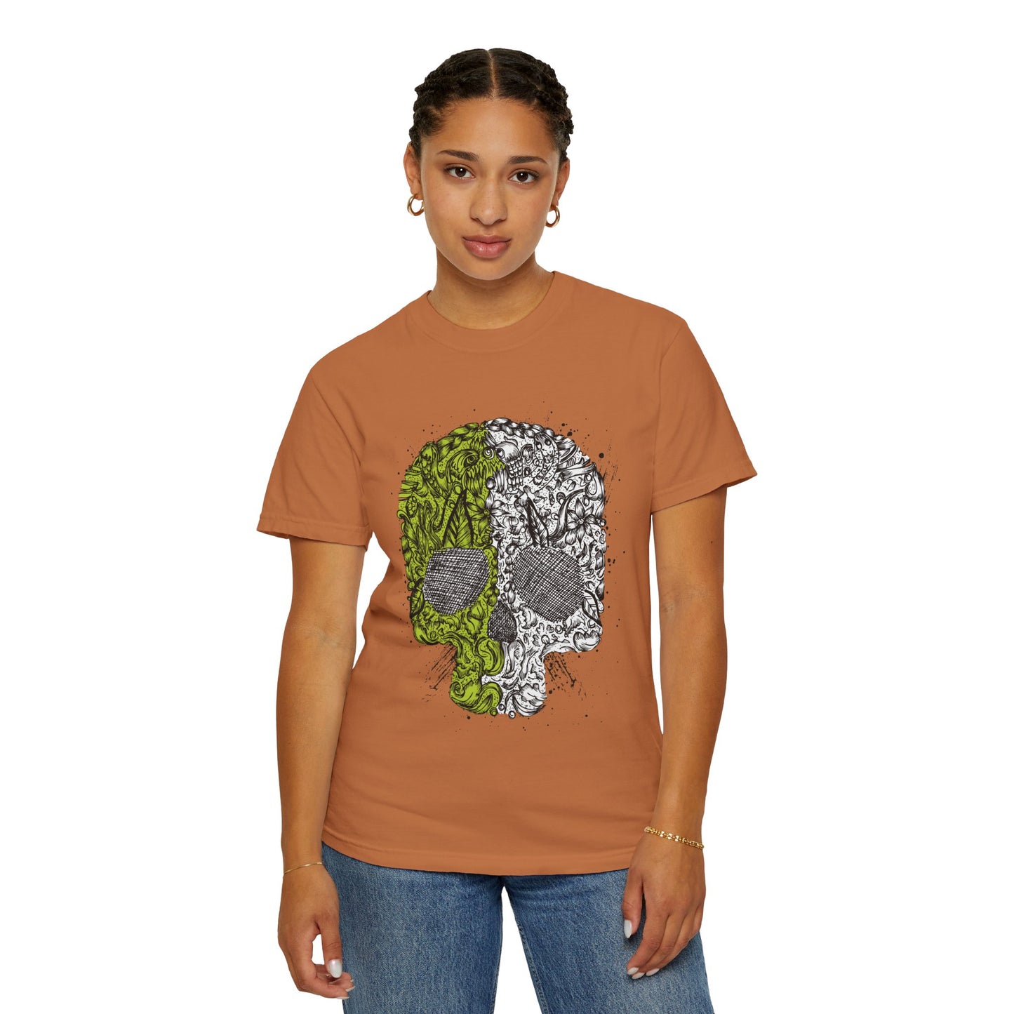 Unisex Cotton Tee Shirt with Skull