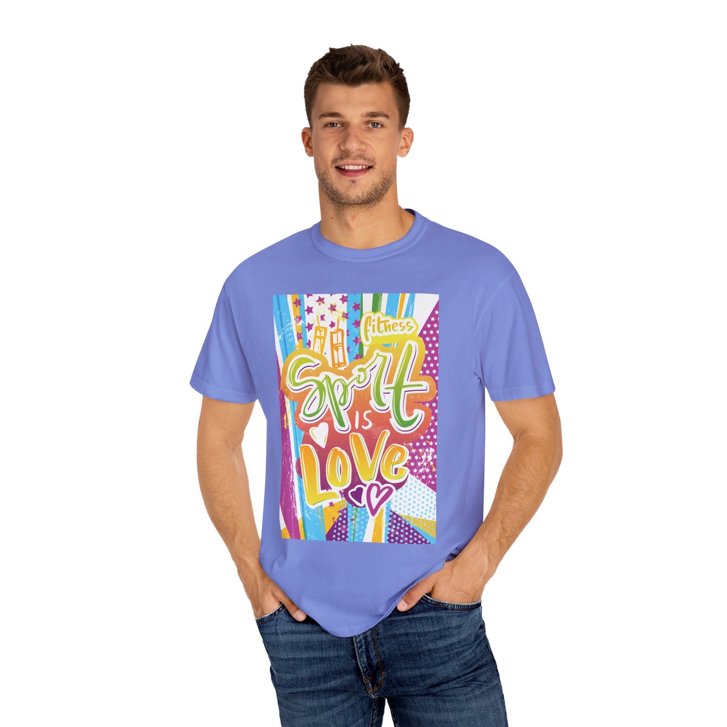 Unisex T-shirt with sports art design