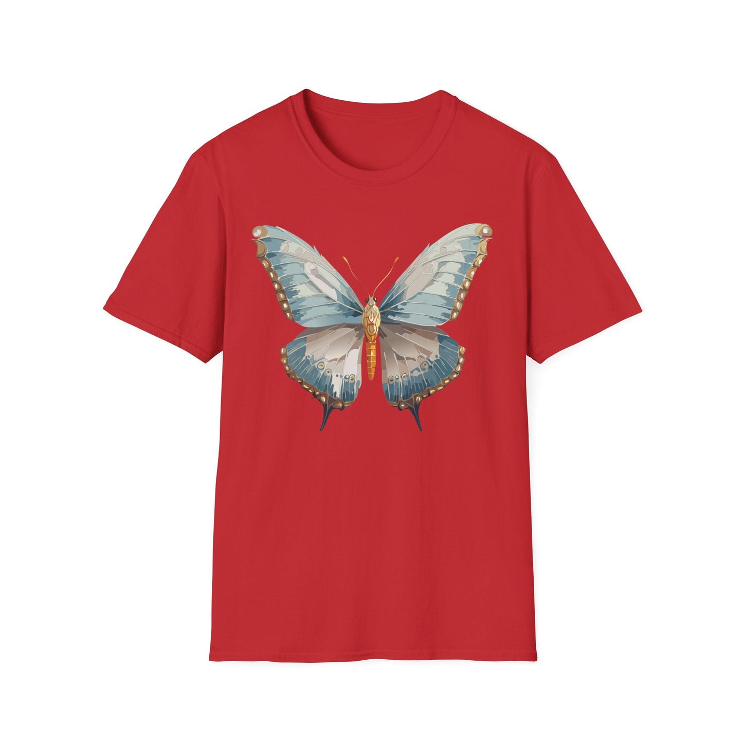 Butterfly Emblem Shirt Unisex T Shirt Gildan Softstyle 64000 Monarch Print Cotton Tee Everyday