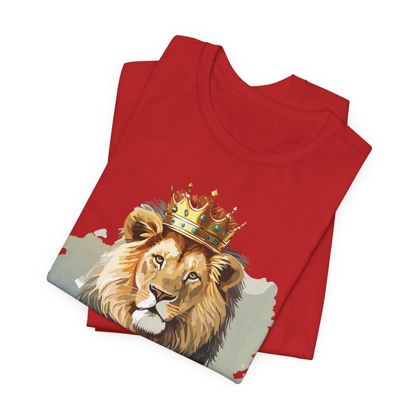 Majestic Lion Crown T-shirt, Animal Shirt, Lion Tee, Unisex Top, Birthday Gift, Shirt with Animal design