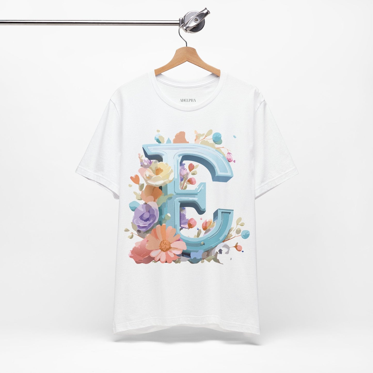 Unisex Letter E  Graphic Tee Featuring Vintage Inspired Artwork Collection