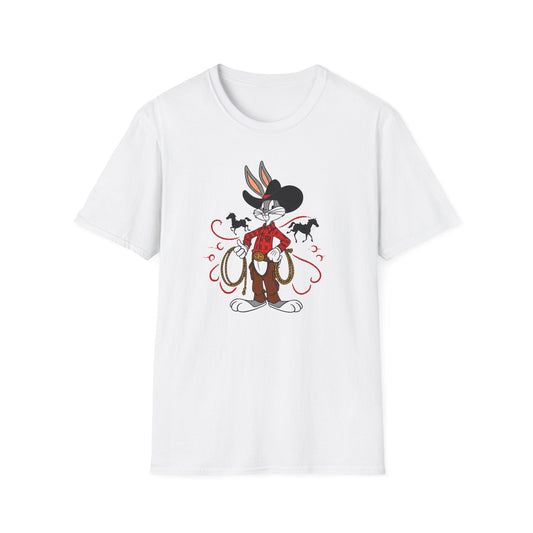 Cartoon Bunny Graphic Unisex Cotton Animal Animation Artwork Design Tee 4