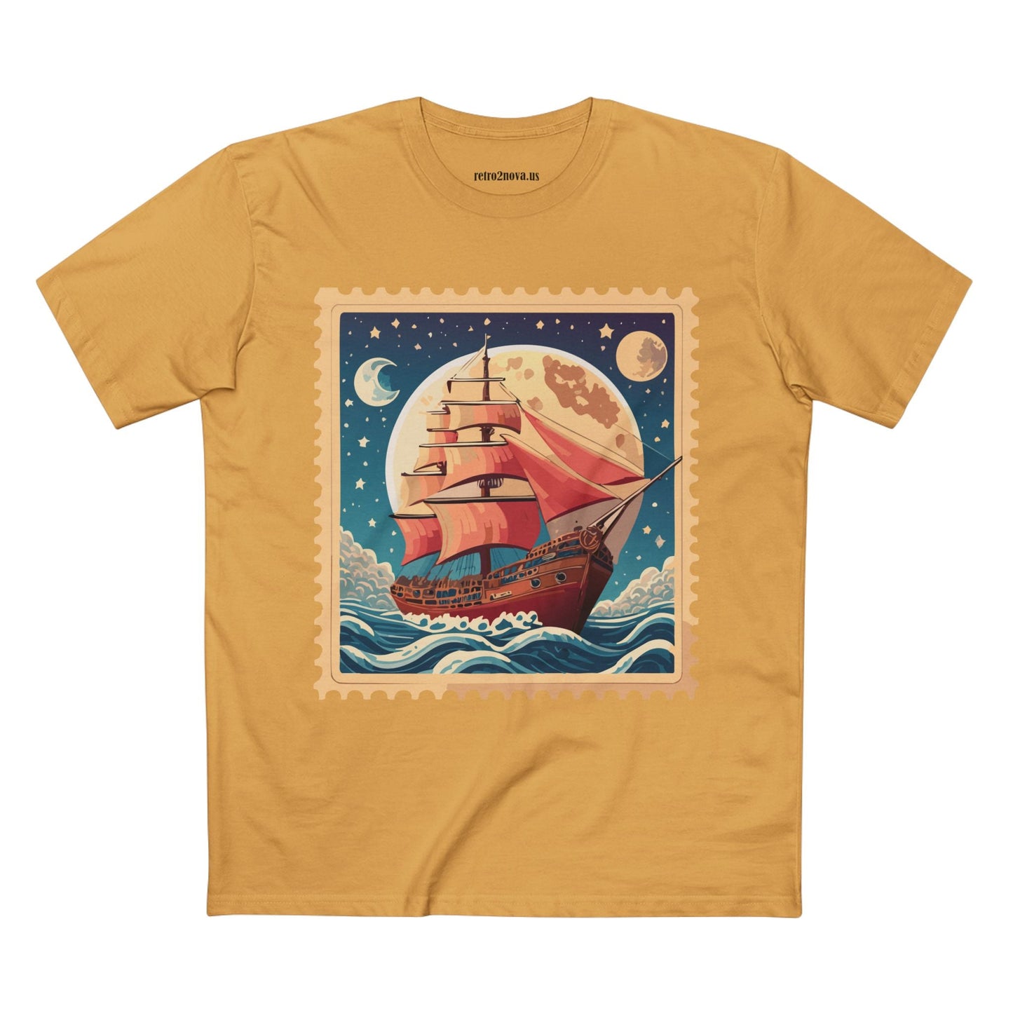 Postage Stamp Shirt Unisex Art Tee Premium Cotton Staple Retro2Nova Art Collection