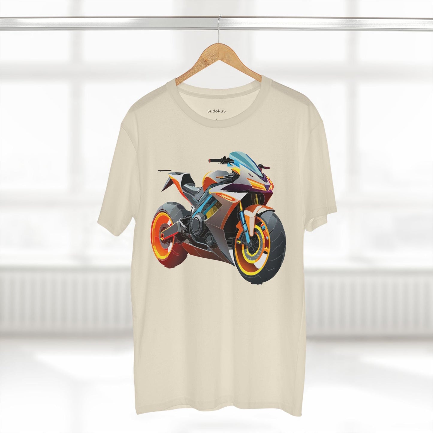 Moto Bike Graphic Unisex 100 Cotton Staple Tee 24