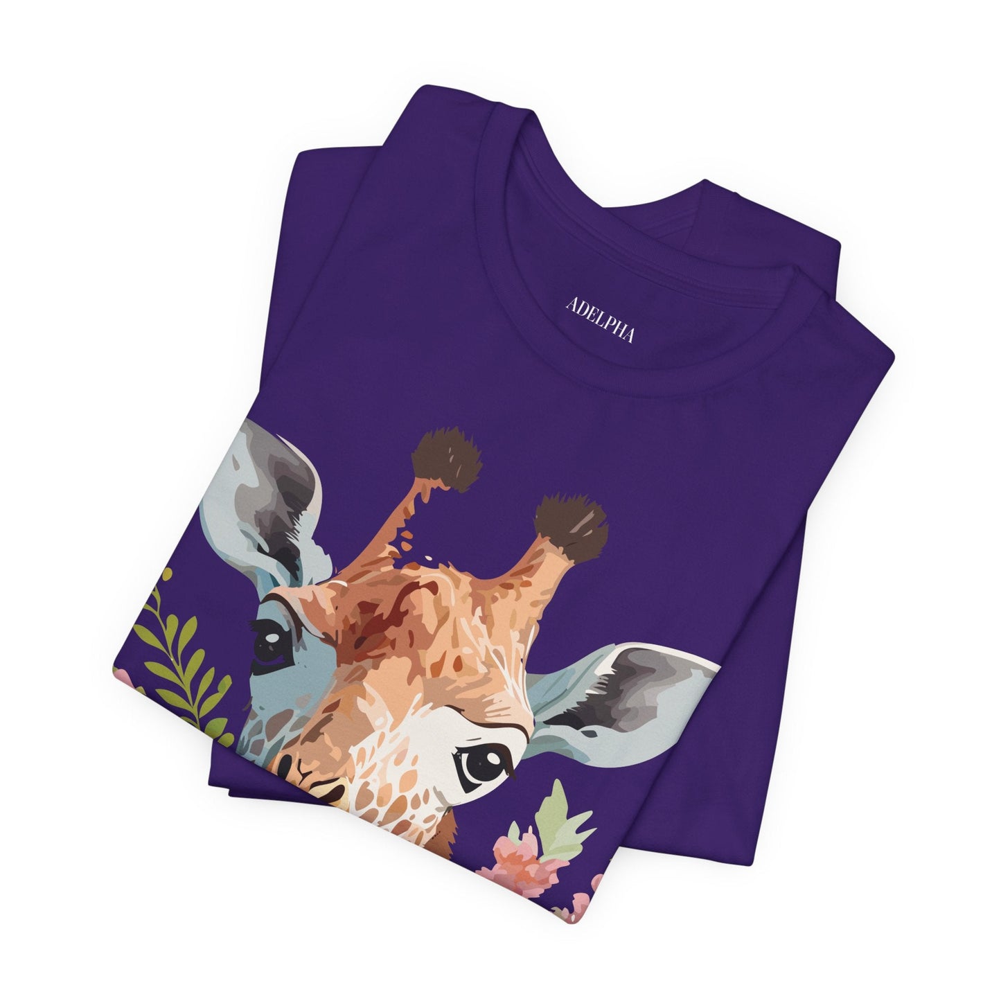 Giraffe Graphic Unisex 100 Cotton Vintage Animal Art T-Shirt 3