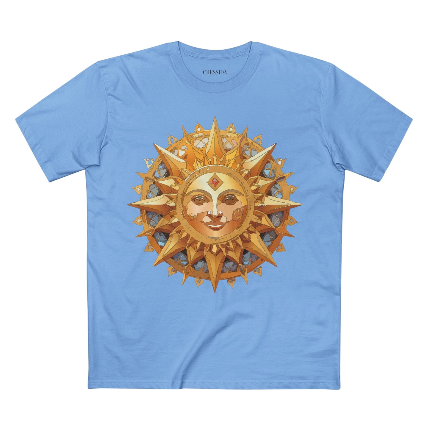 Gold Sun Graphic Unisex 100 Cotton T-Shirt with Golden Art Design 18