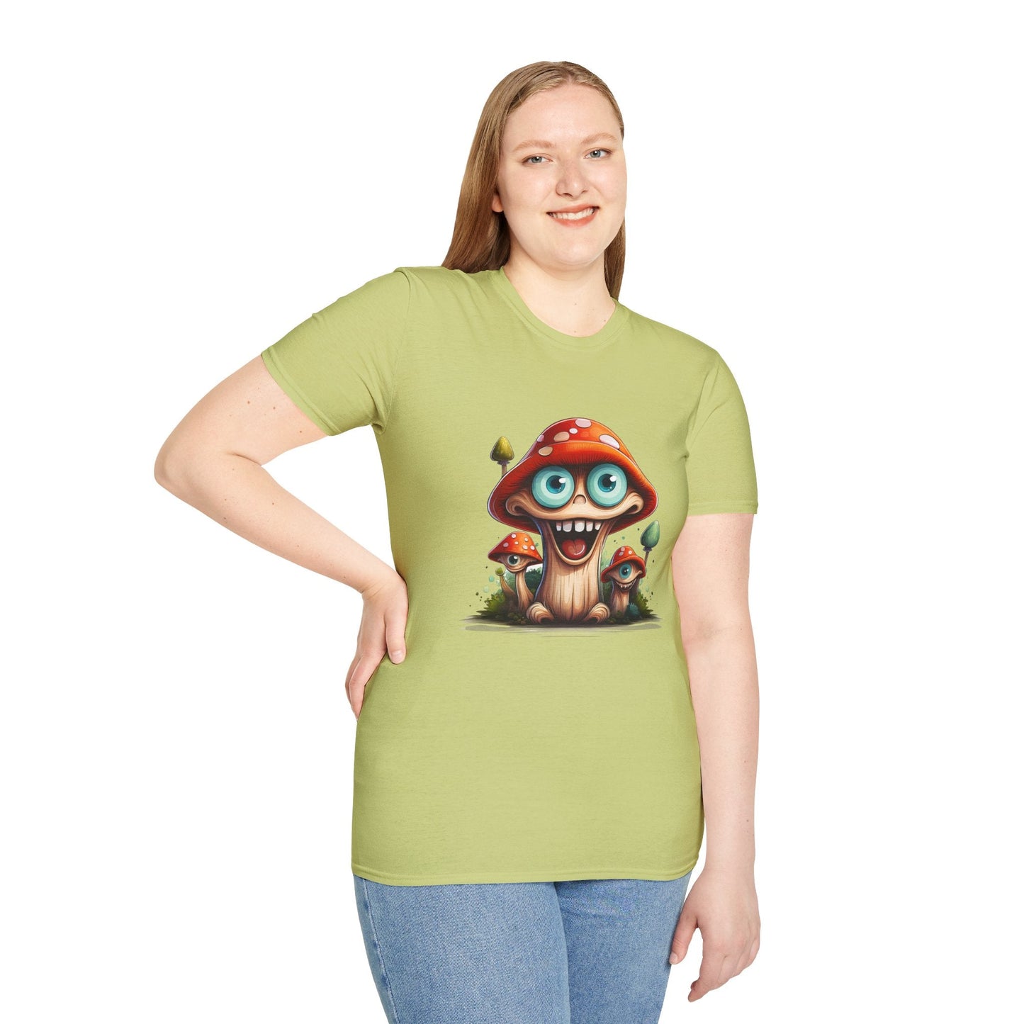 Mashroom Tee Shirt Unisex Funny Mushroom Design Softstyle Tee One Hundred Percent Ring Spun Cotton