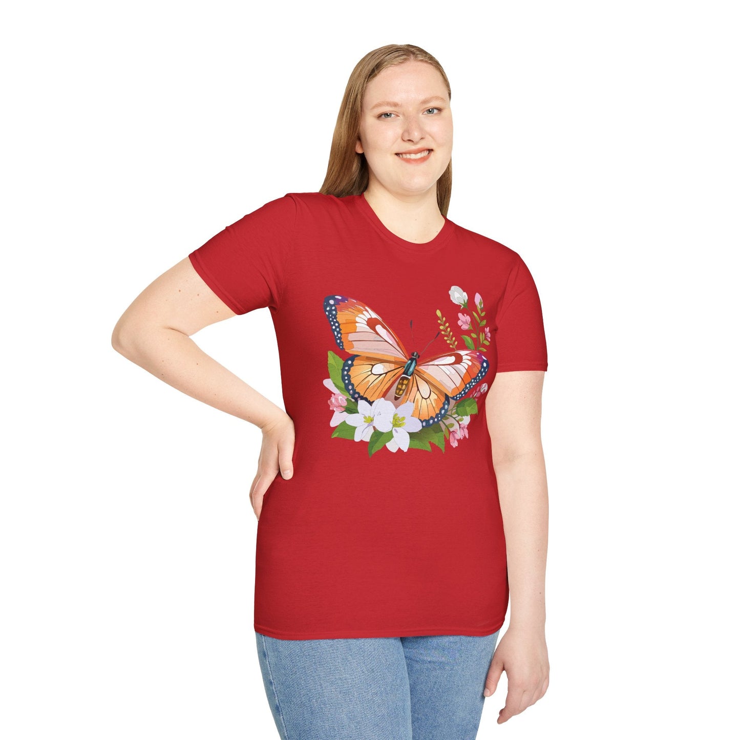 Butterfly Shirt Unisex T Shirt Gildan 64000 Softstyle 100 Percent Ring Spun Cotton
