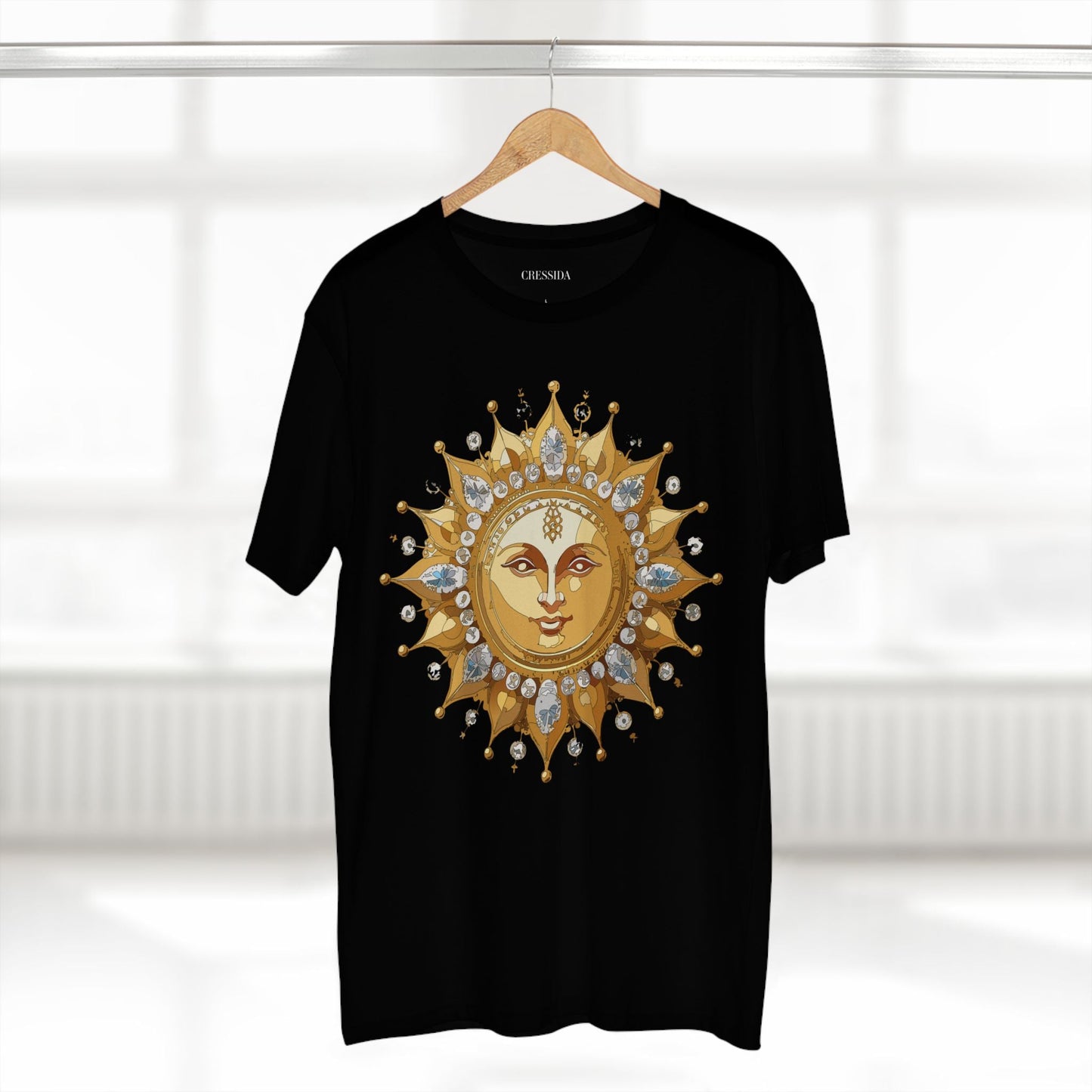 Gold Sun Graphic Unisex 100 Cotton T-Shirt with Golden Art Design 7