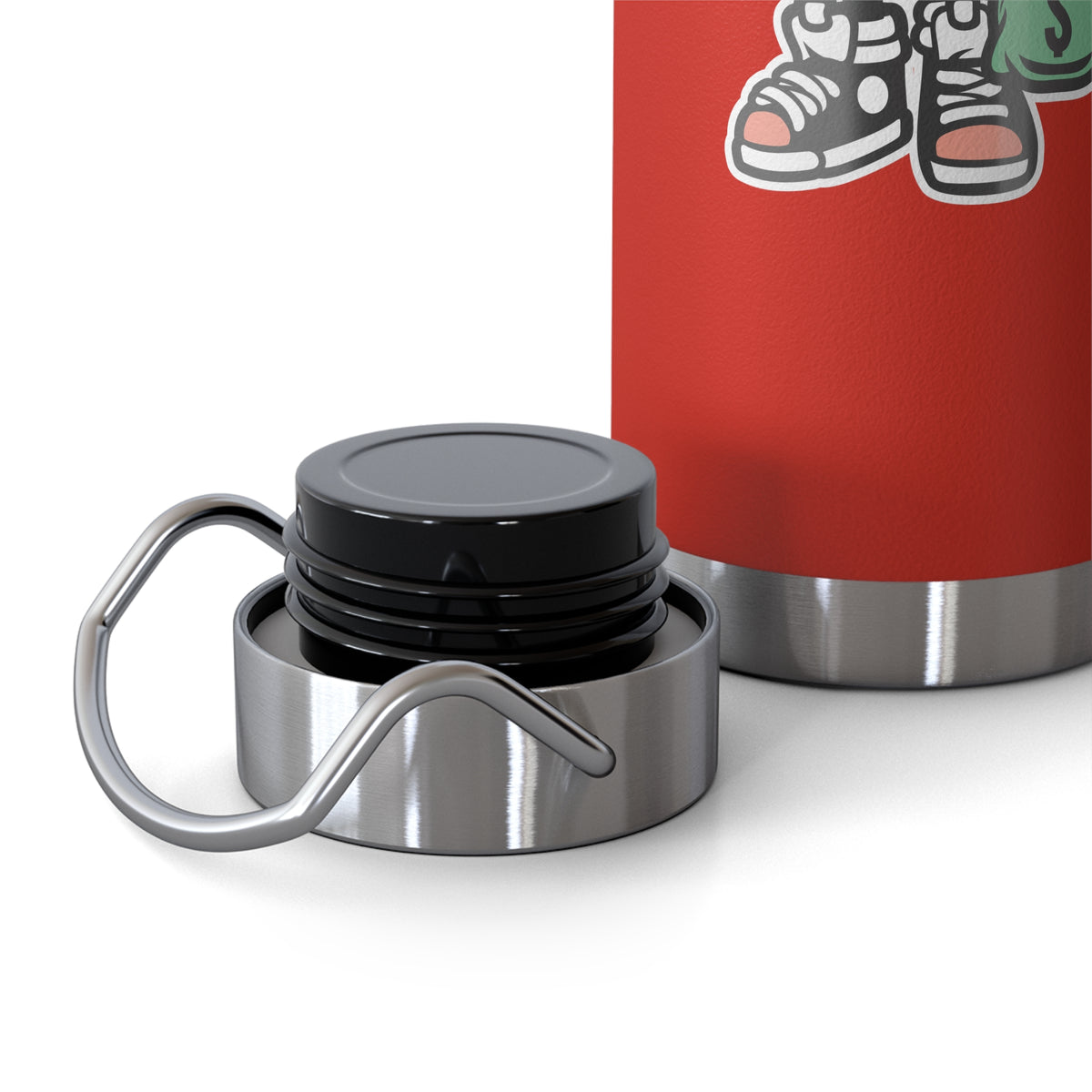 22oz Copper Insulated Water Bottle with Cartoon Design - CV99