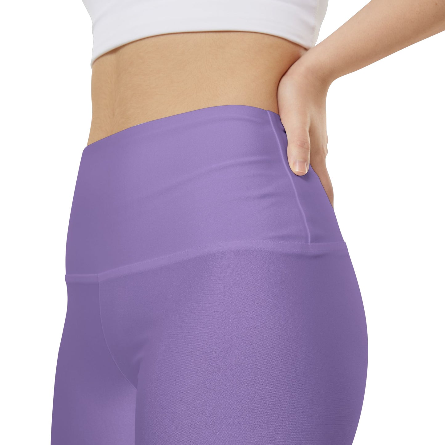 Winter Night Lilac Women's Workout Shorts — Solid High-Waist Biker Shorts for Exercise & Everyday Wear