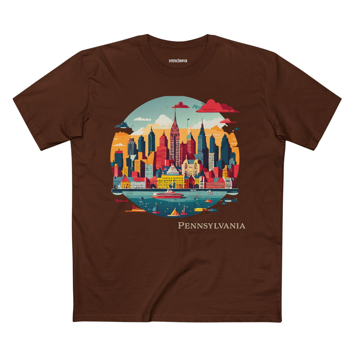 Pennsylvania skyline tee | Cityscape graphic t-shirt, state illustration