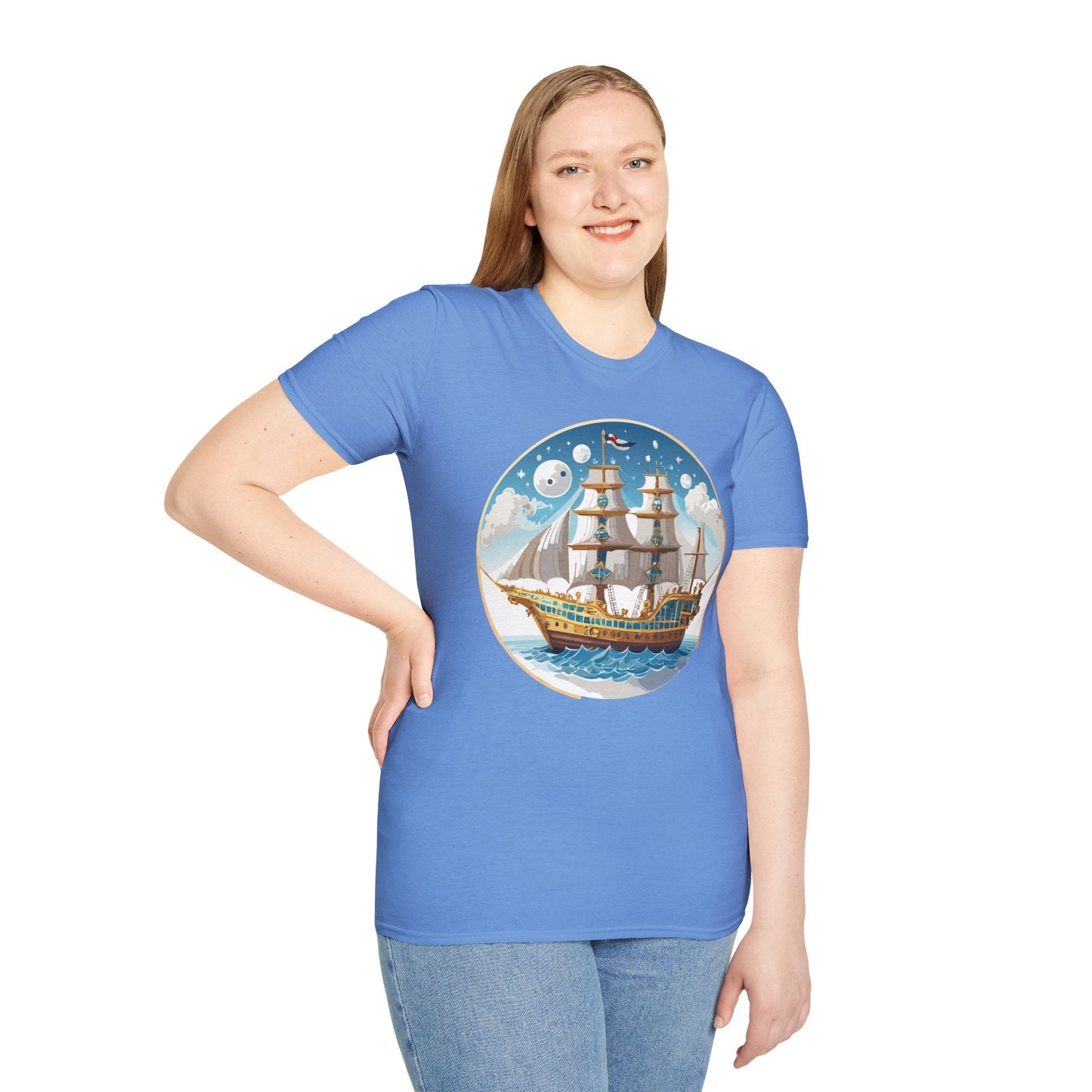 Ship T Shirts Frigate T Shirts Vessel Tee Shirt Unisex Softstyle 100 Percent Ring Spun Cotton Tee
